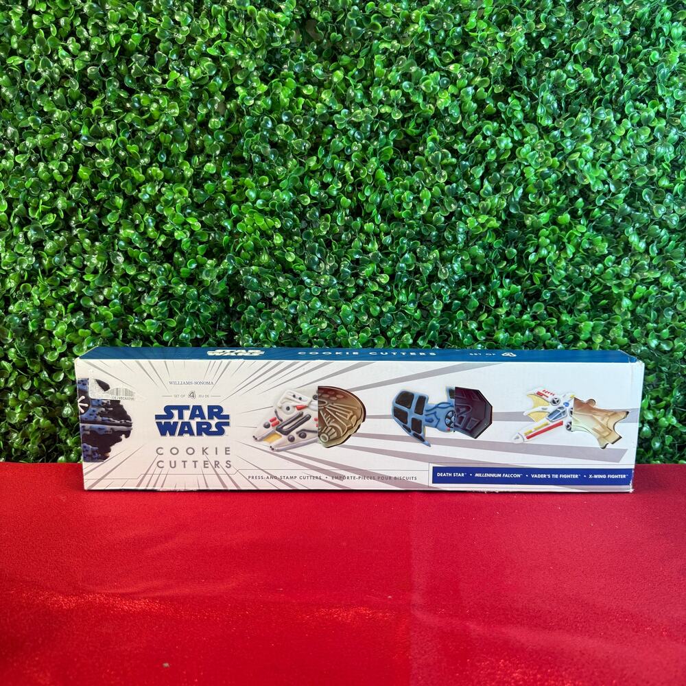 Williams-Sonoma STAR WARS Cookie Cutters Set of 4 DEATH STAR MILLENNIUM FALCON